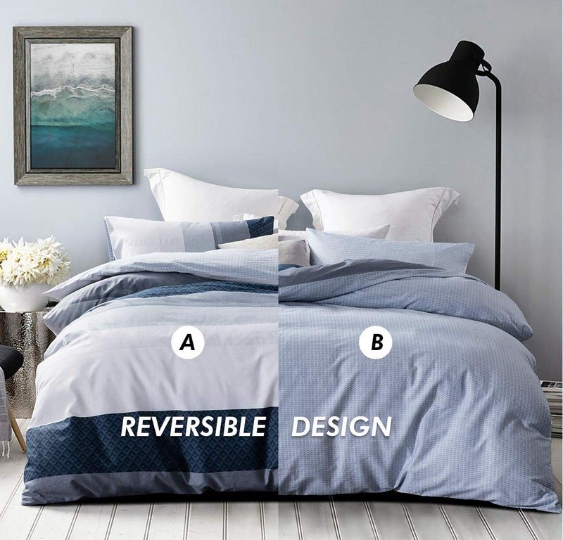 SLEEPBELLA Duvet Cover Set 600 Thread Count Cotton Bedding Set (Full, Greekn-lump) - Image 4